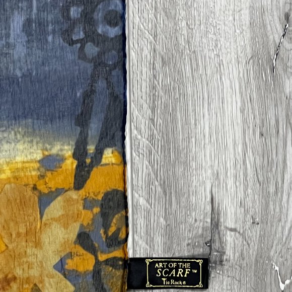 Women's Art Of The Scarf Tie Rack Vintage Made in Italy Flowers Pocket Square - Picture 3 of 5